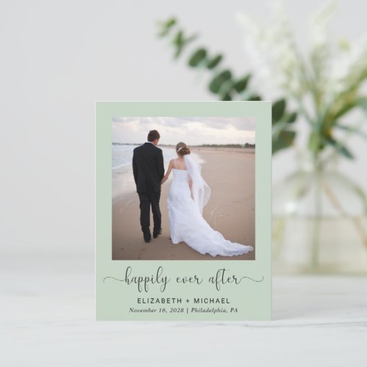 Papier Budget Photo QR Code Sage Mariage Invitation de ré (Debout devant)