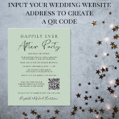Papier Budget Photo QR Code Sage Mariage Invitation de ré
