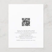 Papier Budget Photo QR Code Script Invitation de mariage  (Dos)