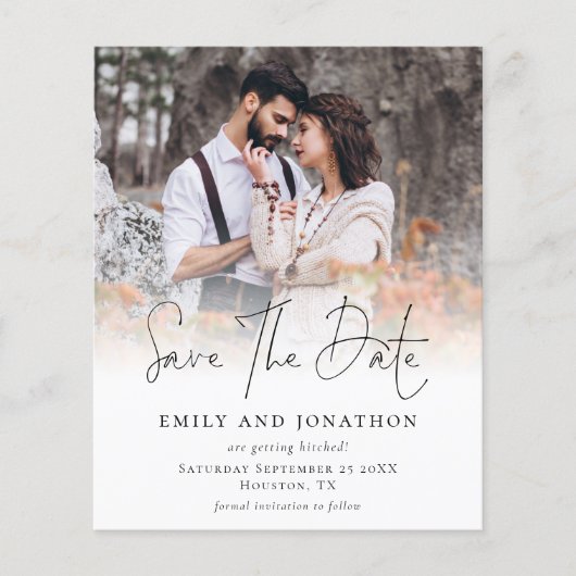 Papier Budget Photo QR Code Script Mariage Enregistrer La (Devant)