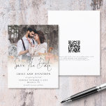 Papier Budget Photo QR Code Script Mariage Enregistrer La<br><div class="desc">VEUILLEZ NOTER Il y a deux options sur papier pour cette taille (4, 5 x 5, 6 po) dans la plage Budget. Pour ce produit, je recommande vivement le semi-brillant qui est un stock de carte de 110 gsm, d'épaisseur similaire à une carte postale. L'option Satin est un papier beaucoup...</div>