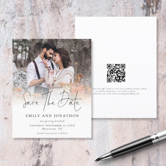 Papier Budget Photo QR Code Script Mariage Enregistrer La