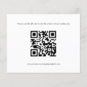 Papier Budget Photo QR Code to Mariage Photos Merci (Dos)