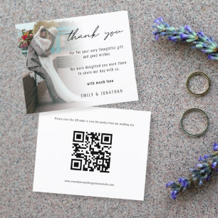 Papier Budget Photo QR Code to Mariage Photos Merci