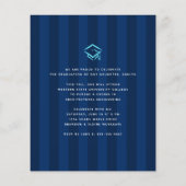 Papier Budget photo rayures de marine invitation de gradu (Dos)