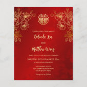 Papier BUDGET | Photo Red Gold Mariage chinois (Dos)