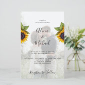 Papier Budget photo rustique QR RSVP faire-part de mariag (Debout devant)