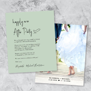 Papier Budget Photo Sage Mariage Réception Invitation