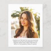 Papier Budget Photo Script Graduation Announcement (Dos)