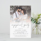 Papier Budget Photo Script QR Engagement Partie Invitatio (Debout devant)