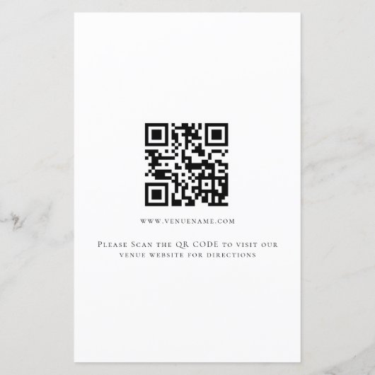 Papier Budget Photo Script QR Engagement Partie Invitatio (Dos)