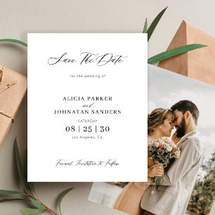 Papier Budget photo simple élégant mariage enregistrer la