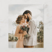 Papier Budget photo simple mariage élégant enregistrer la (Dos)