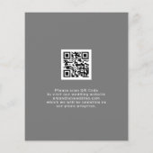 Papier Budget Photo Simple QR Code Gris Enregistrer la da (Dos)