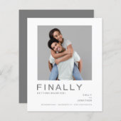 Papier Budget Photo Simple Typographie Gris Enregistrer L (Devant / Derrière)