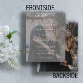 Papier Budget photo superposé faire-part de mariage moder