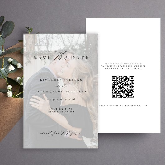 Papier Budget photo superposition QR CODE mariage enregis