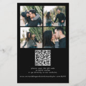 Papier Budget photo superposition QR RSVP faire-part de m (Dos)