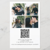 Papier Budget photo superposition QR RSVP faire-part de m (Dos)