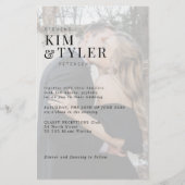 Papier Budget photo superposition QR RSVP faire-part de m (Devant)