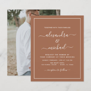 Papier Budget Photo Terracotta Boho Mariage Simple