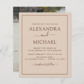 Papier Budget Photo Terracotta Boho Mariage Simple (Devant / Derrière)