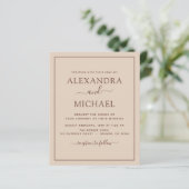 Papier Budget Photo Terracotta Boho Mariage Simple (Debout devant)