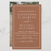 Papier Budget Photo Terracotta Boho Mariage Simple (Devant / Derrière)