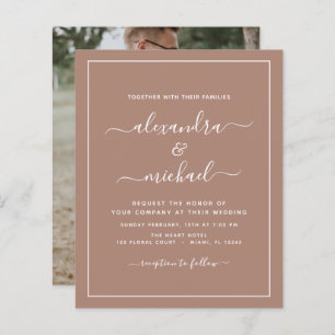Papier Budget Photo Terracotta Boho Mariage Simple