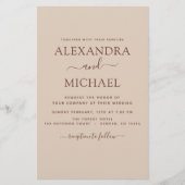 Papier Budget Photo Terracotta Boho Mariage Simple (Devant)