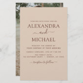 Papier Budget Photo Terracotta Boho Mariage Simple (Devant / Derrière)