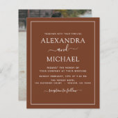 Papier Budget Photo Terracotta Boho Mariage Simple (Devant / Derrière)