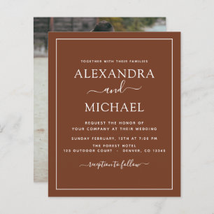 Papier Budget Photo Terracotta Boho Mariage Simple