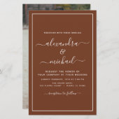 Papier Budget Photo Terracotta Boho Mariage Simple (Devant / Derrière)