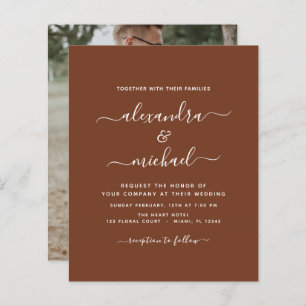 Papier Budget Photo Terracotta Boho Mariage Simple