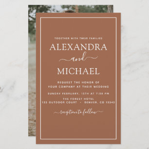 Papier Budget Photo Terracotta Boho Mariage Simple