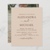 Papier Budget Photo Terracotta Boho Mariage Simple (Devant / Derrière)