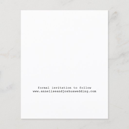 Papier Budget photo typographie mariage enregistrer la da (Dos)