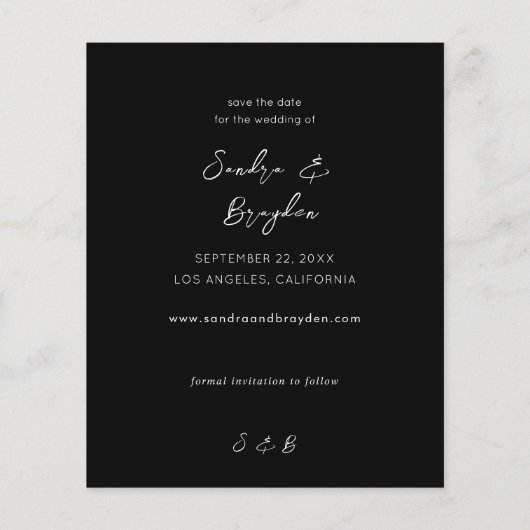 Papier Budget Photo V MOD Chic 5 Enregistrer la date (Dos)