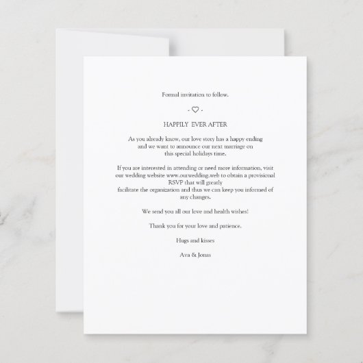 Papier Budget Photo Whimsical MR & MRS Mariage de Noël (Dos)