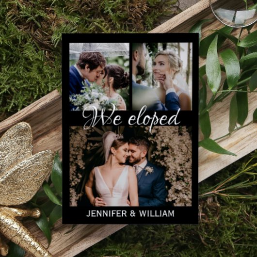 Papier Budget Photocollage Nous avons Elopé Mariage Faire