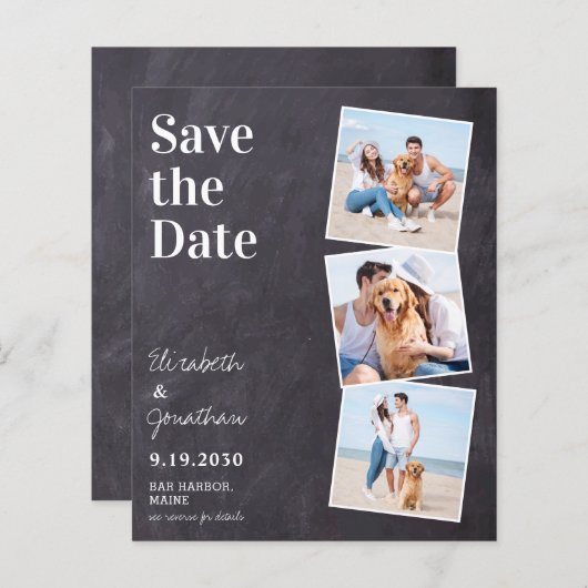 Papier Budget Photos Rustiques Code QR Mariage Enregistre (Devant / Derrière)