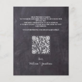 Papier Budget Photos Rustiques Code QR Mariage Enregistre (Dos)