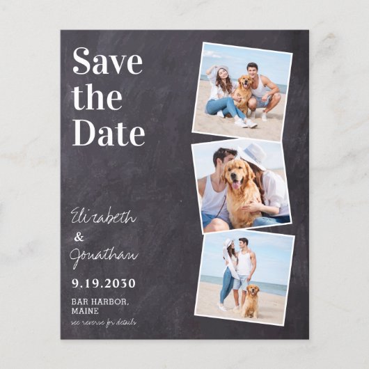Papier Budget Photos Rustiques Code QR Mariage Enregistre (Devant)