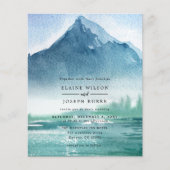 Papier Budget Pine Mountains Lake Faire-part de mariage (Devant)