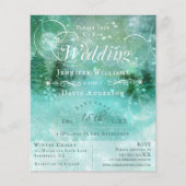 Papier Budget Pine Tree Photo Hiver Wonderland Mariage (Devant)