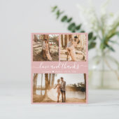 Papier Budget Pink 3 Photo Collage Mariage Merci (Debout devant)