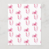 Papier Budget Pink Bow Elle noue la Fête des mariées de n (Dos)