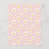 Papier BUDGET Pink Daisy Flower 1er Anniversaire Invitati (Dos)