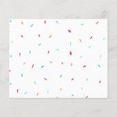 Papier Budget Pink Donuts Girl Baby Sprinkle Invitation (Dos)